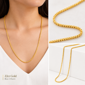 22ct gold box chain